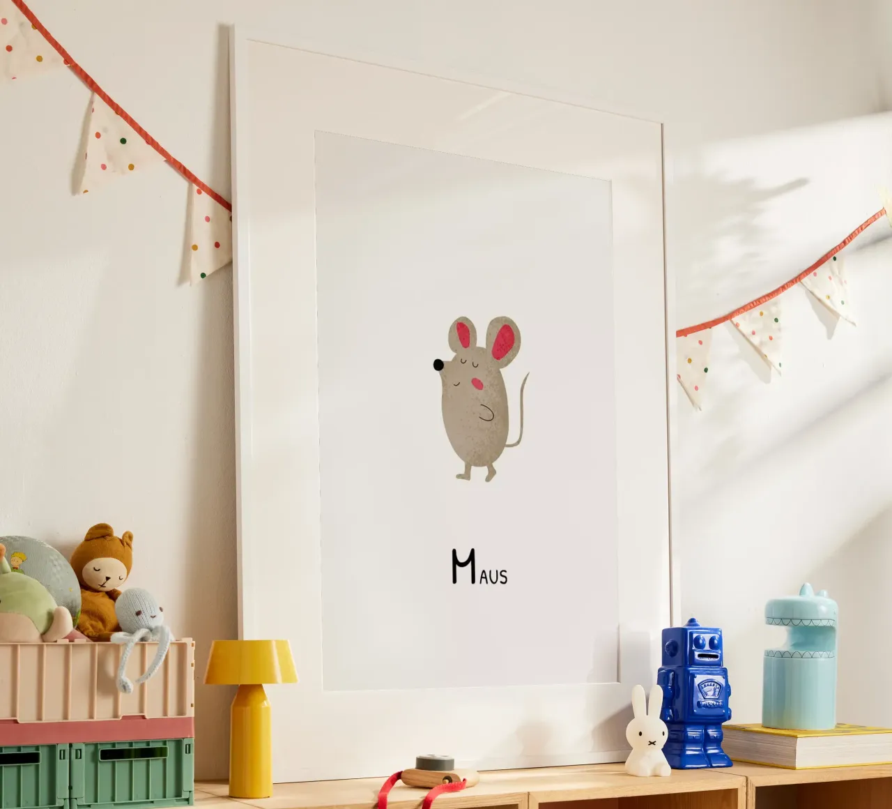Maus poster con telaio in plastica da Little Flourishes