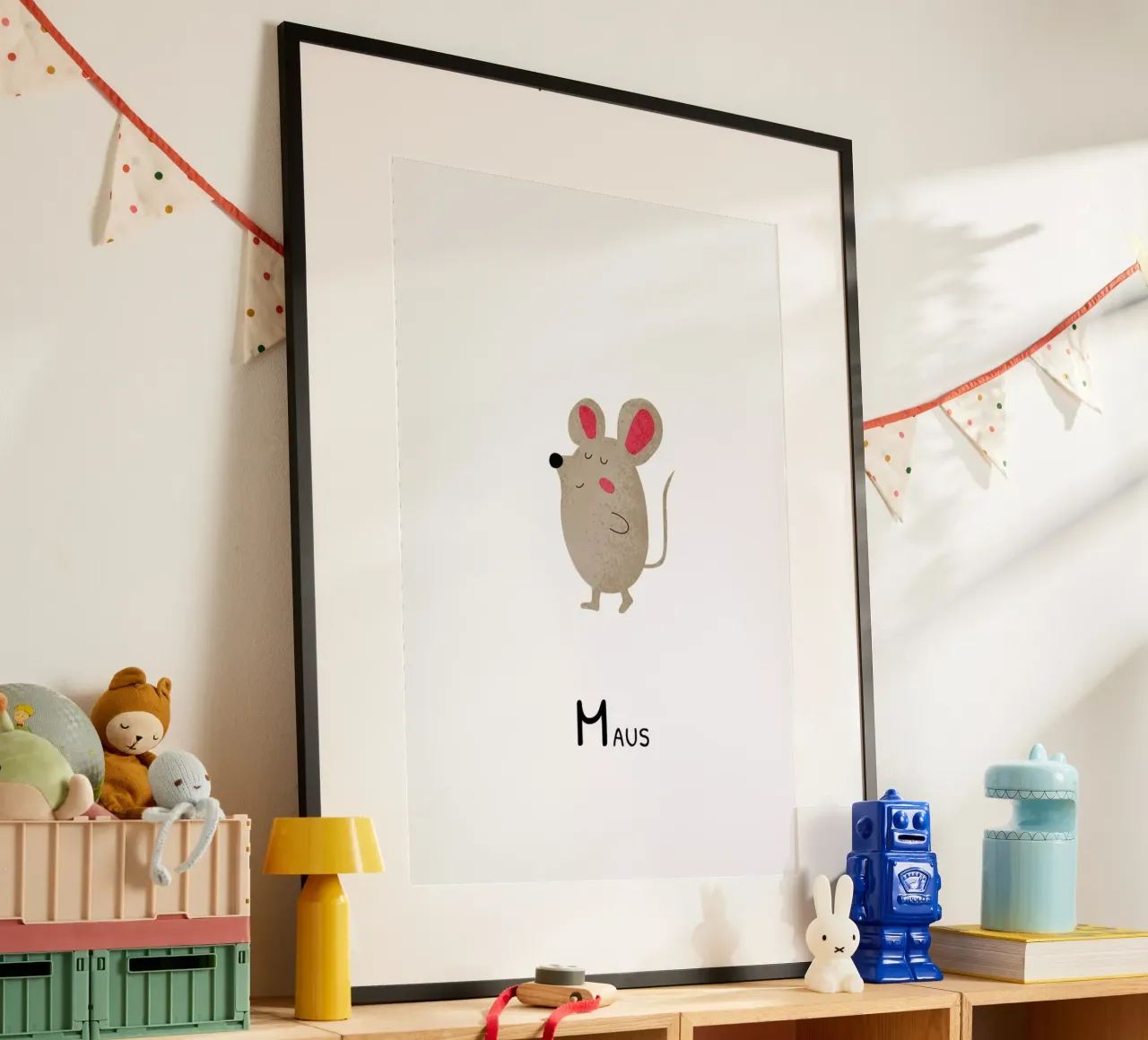 Maus poster con telaio in plastica da Little Flourishes
