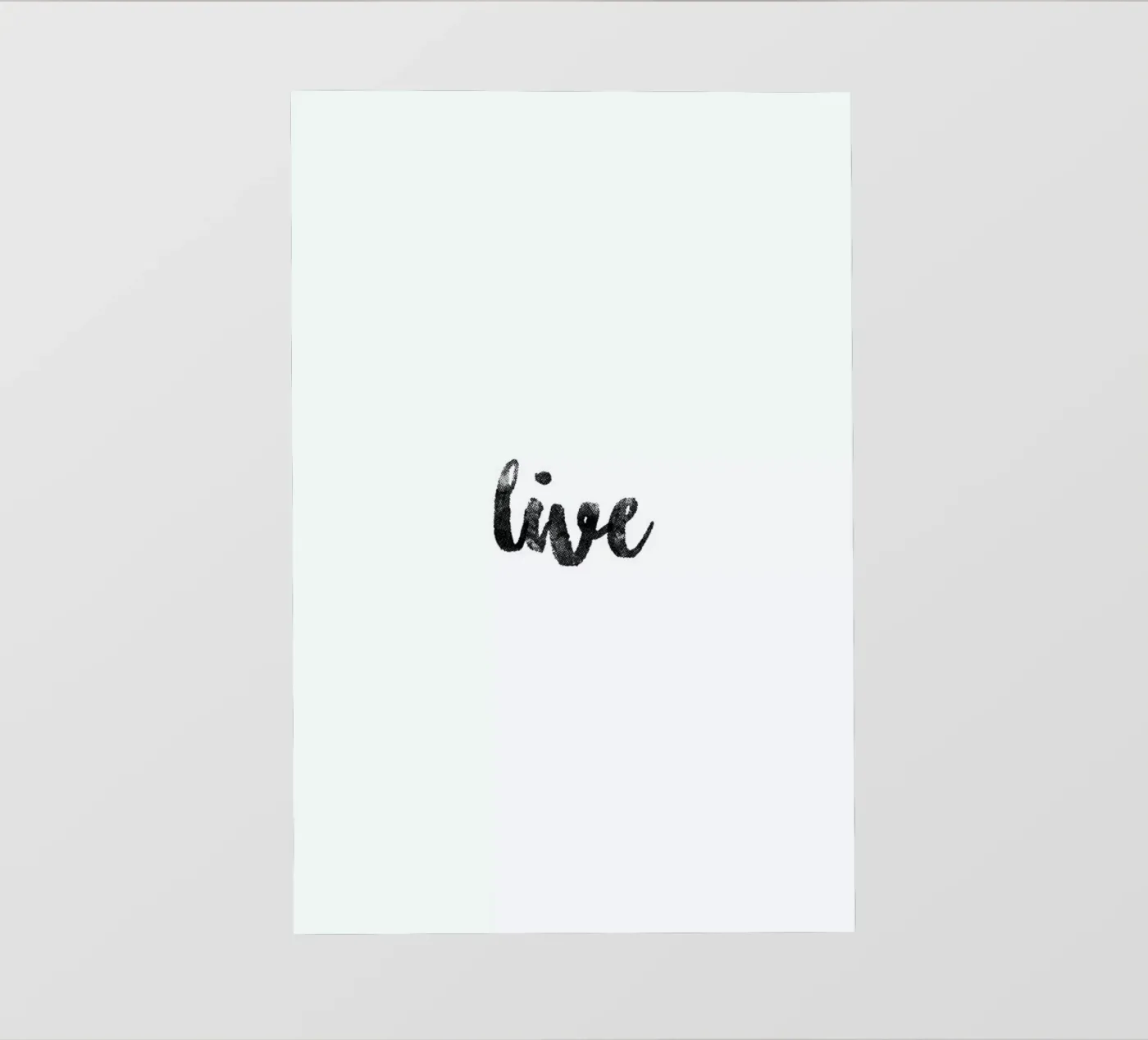 Live pellicola backlit da typed