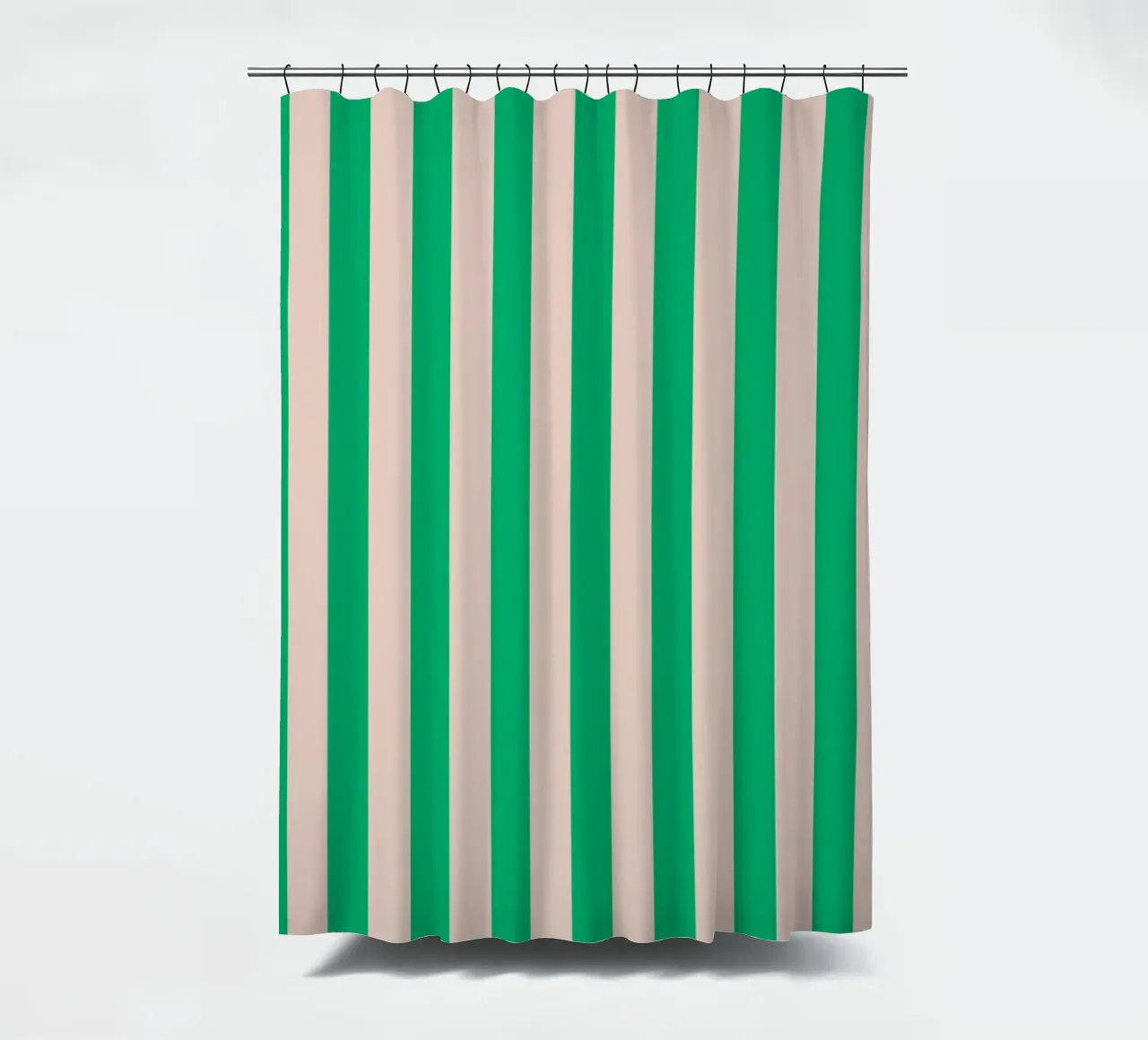 GIN TONIC Pink on green stripes shower curtain by Alisa Knöß