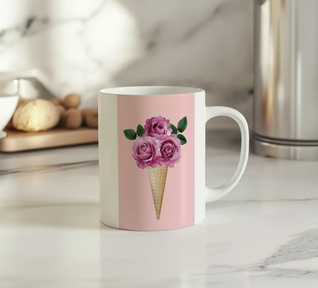 Floral Ice Cream tazza in ceramica da cafelab