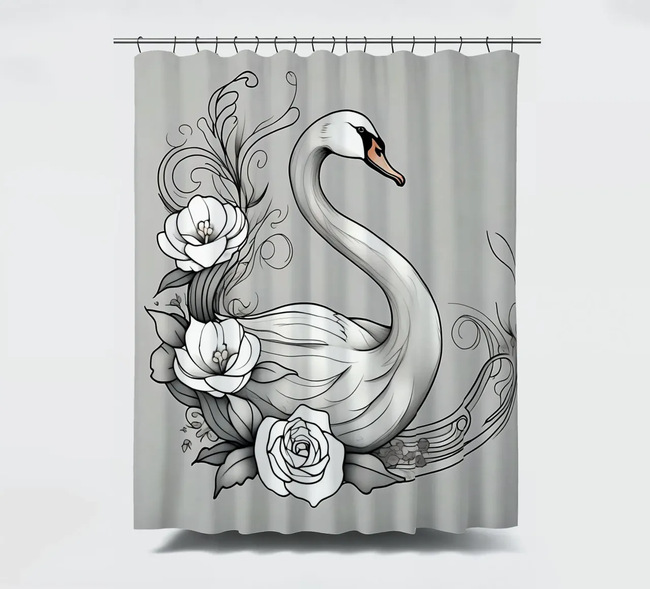 Stile_cigno_B_1 tenda da doccia da Tierisch bunt by LK