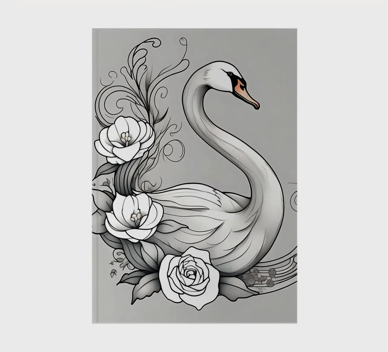 Swan_style_B_1 notebook by Tierisch bunt by LK