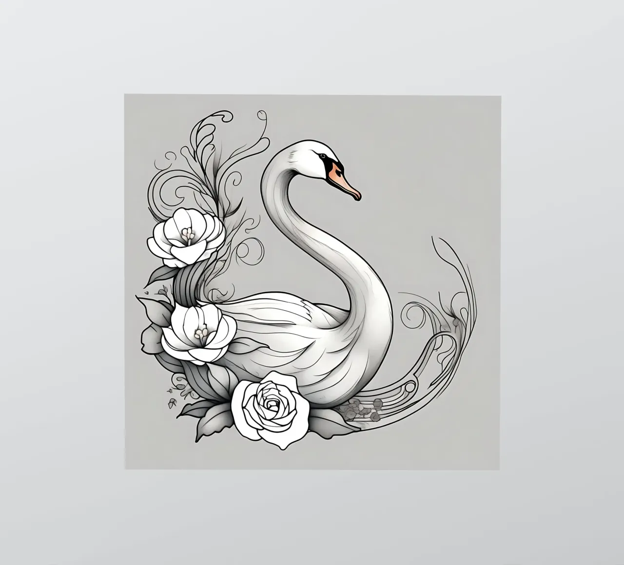 Estilo_cisne_B_1 pegatina de Tierisch bunt by LK