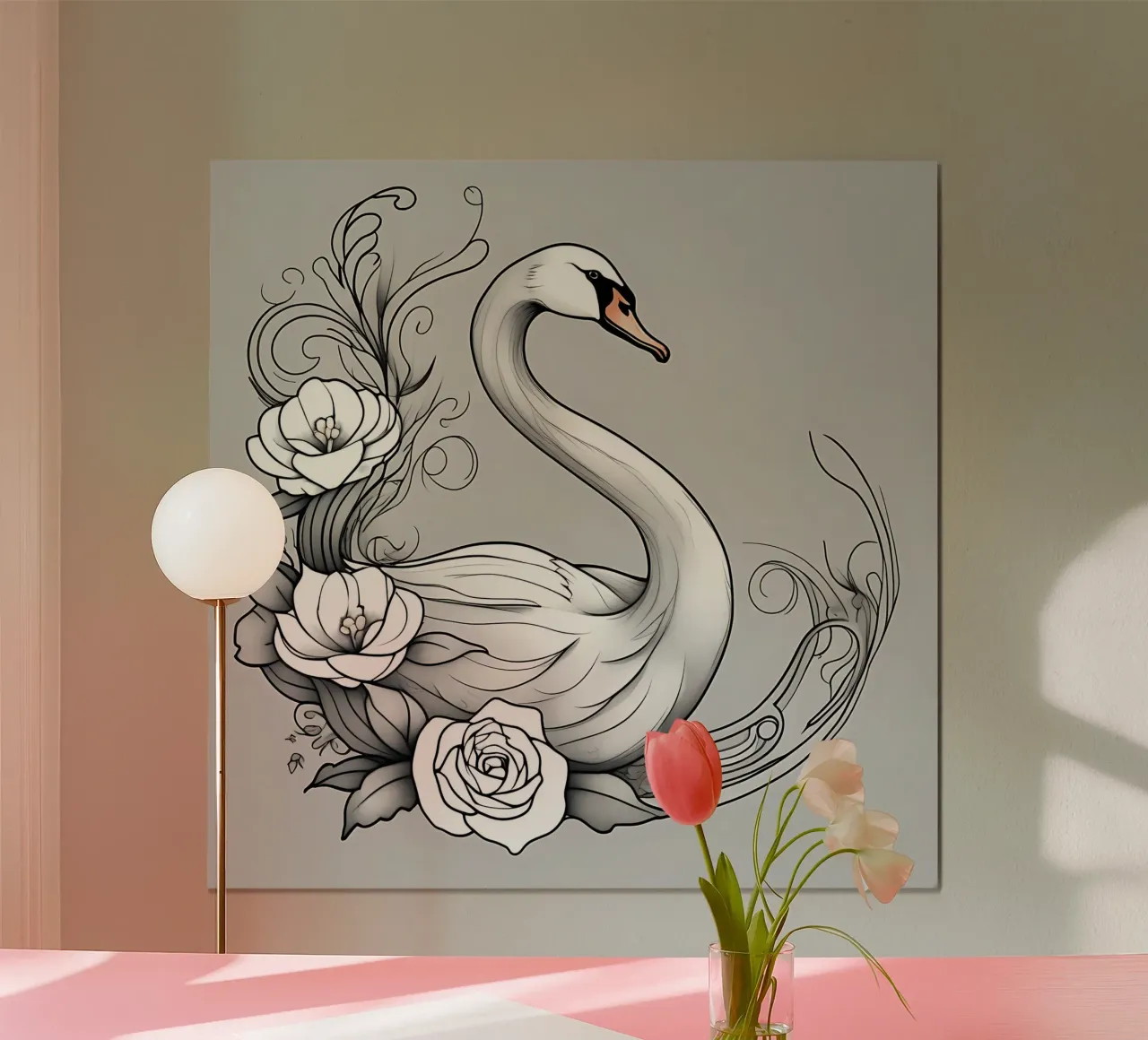 Stile_cigno_B_1 carta hahnemühle da Tierisch bunt by LK