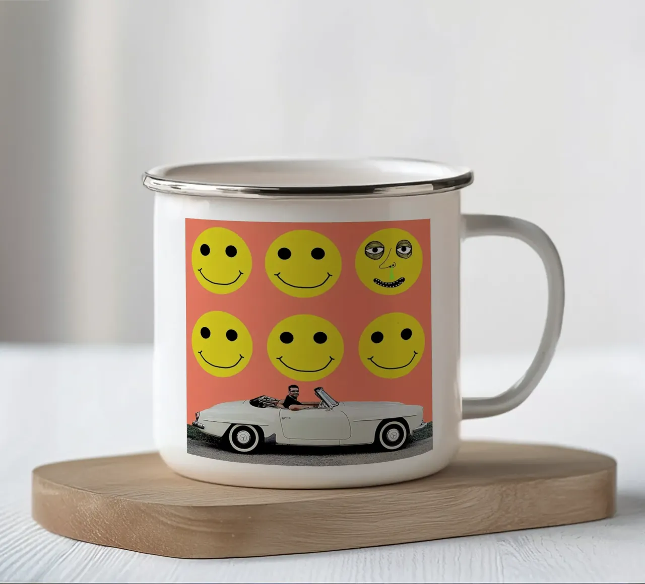 some smiles are more equal than others Emaille Tasse von FinnanoFenno