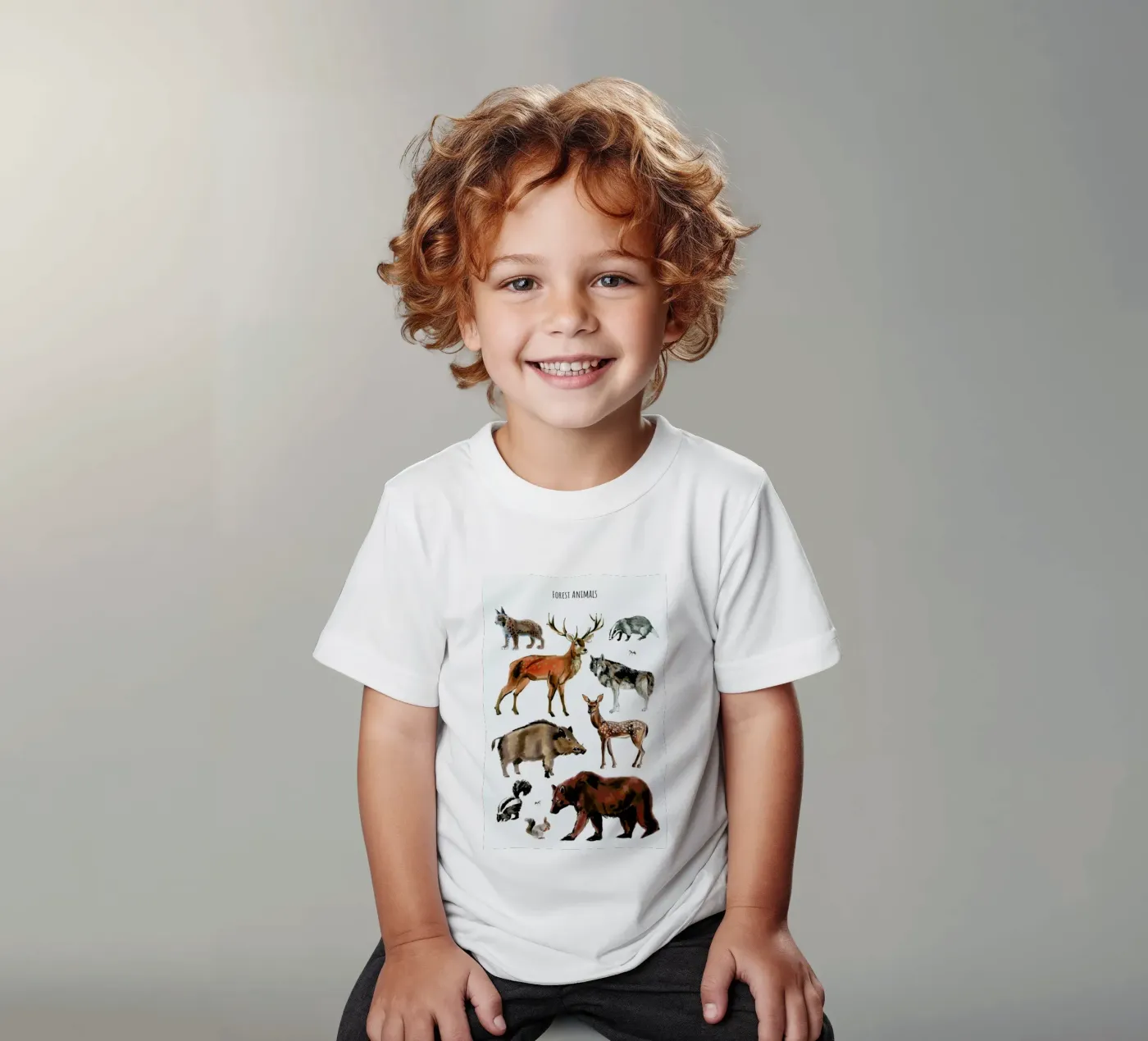 Forest Animals t-shirt bambini da Little Flourishes