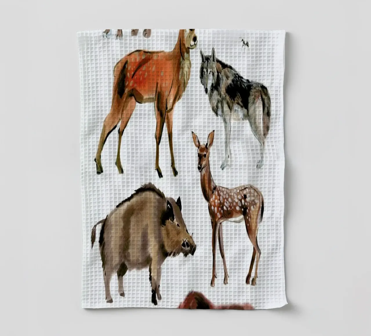Forest Animals tea towel by Little Flourishes