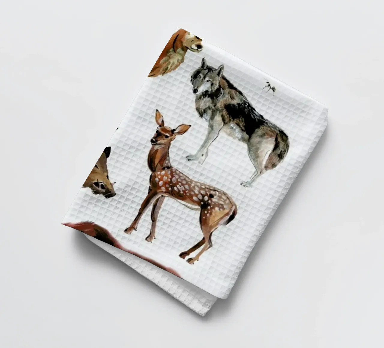 Forest Animals tea towel by Little Flourishes