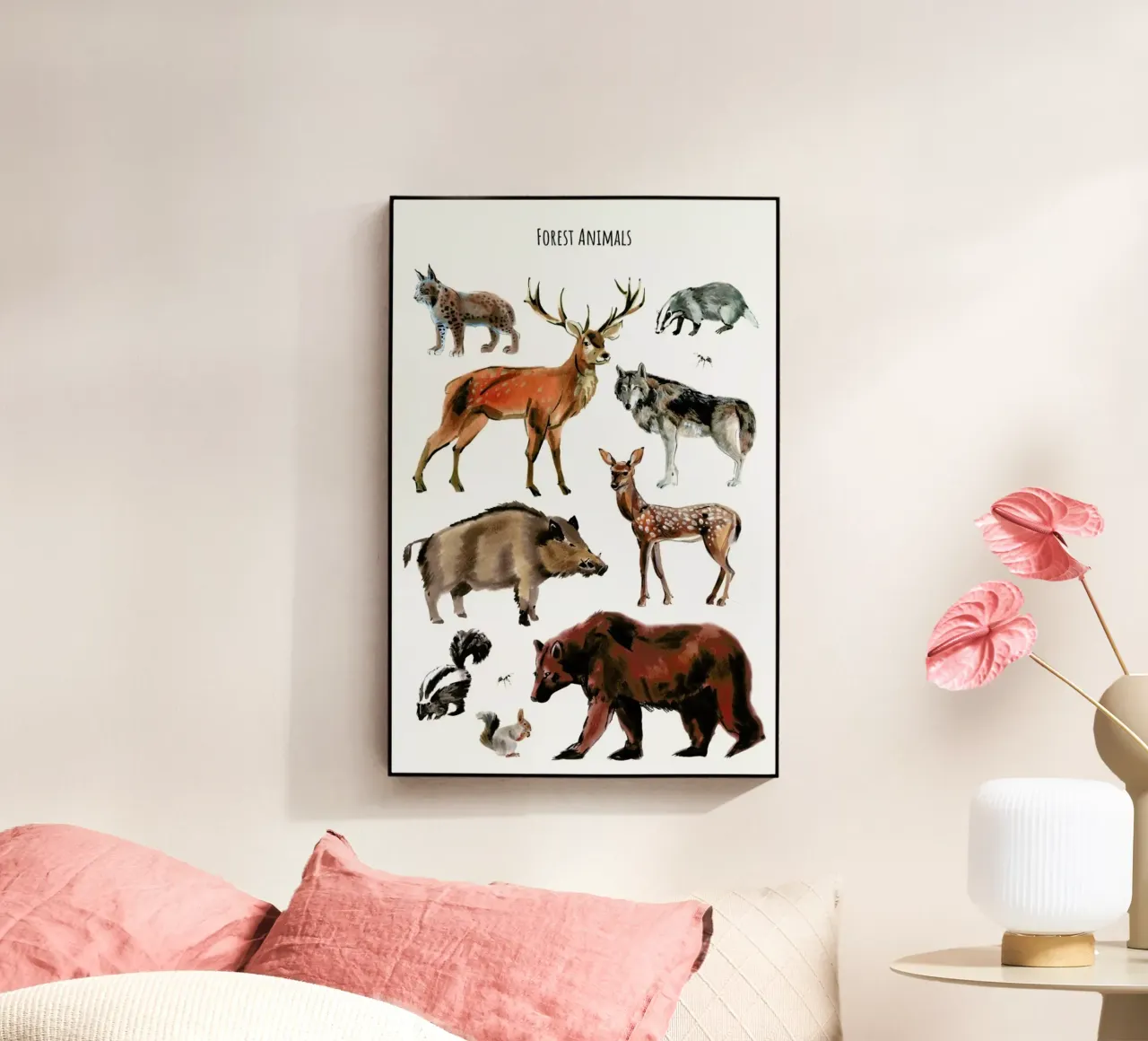Forest Animals acrylic glass by Little Flourishes