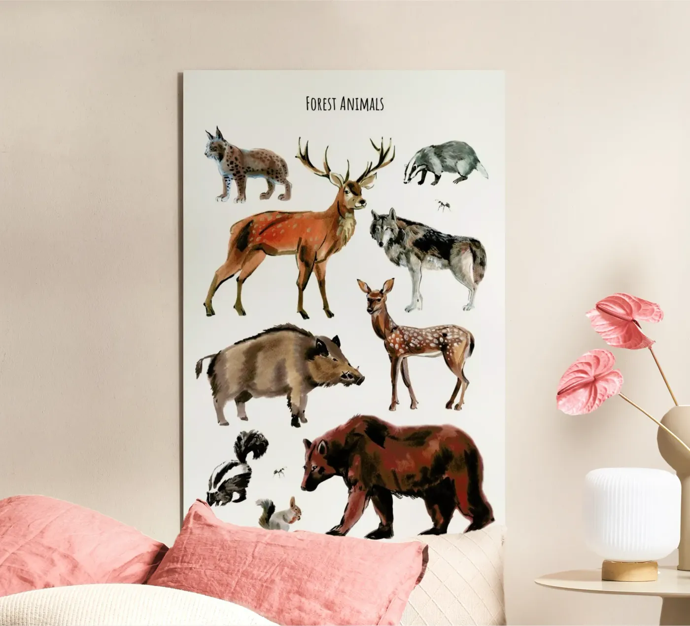 Forest Animals pannello forex da Little Flourishes