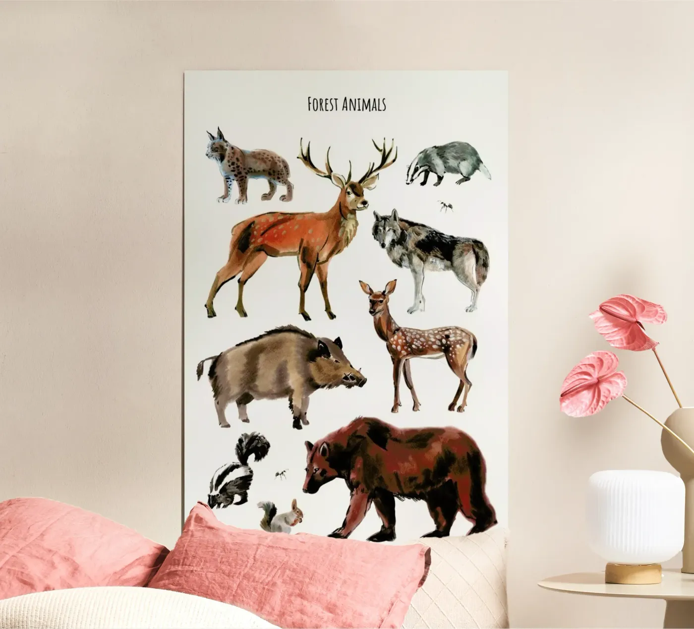 Forest Animals poster da Little Flourishes
