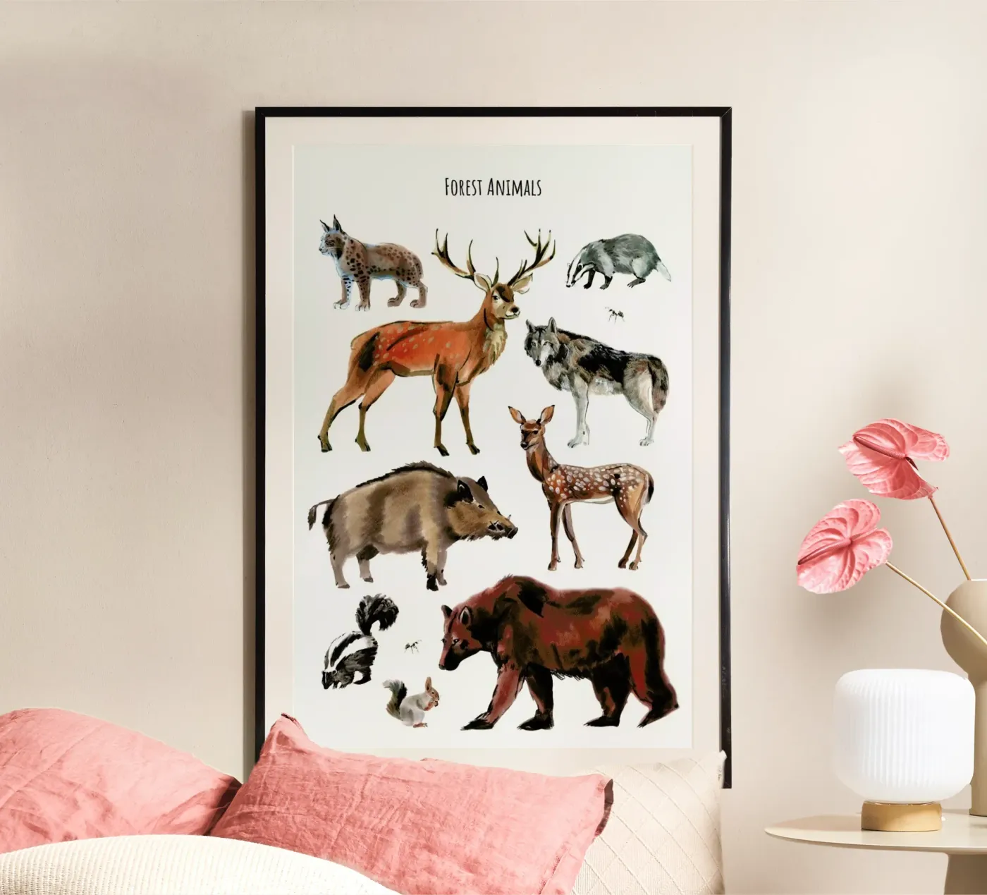 Forest Animals poster da Little Flourishes