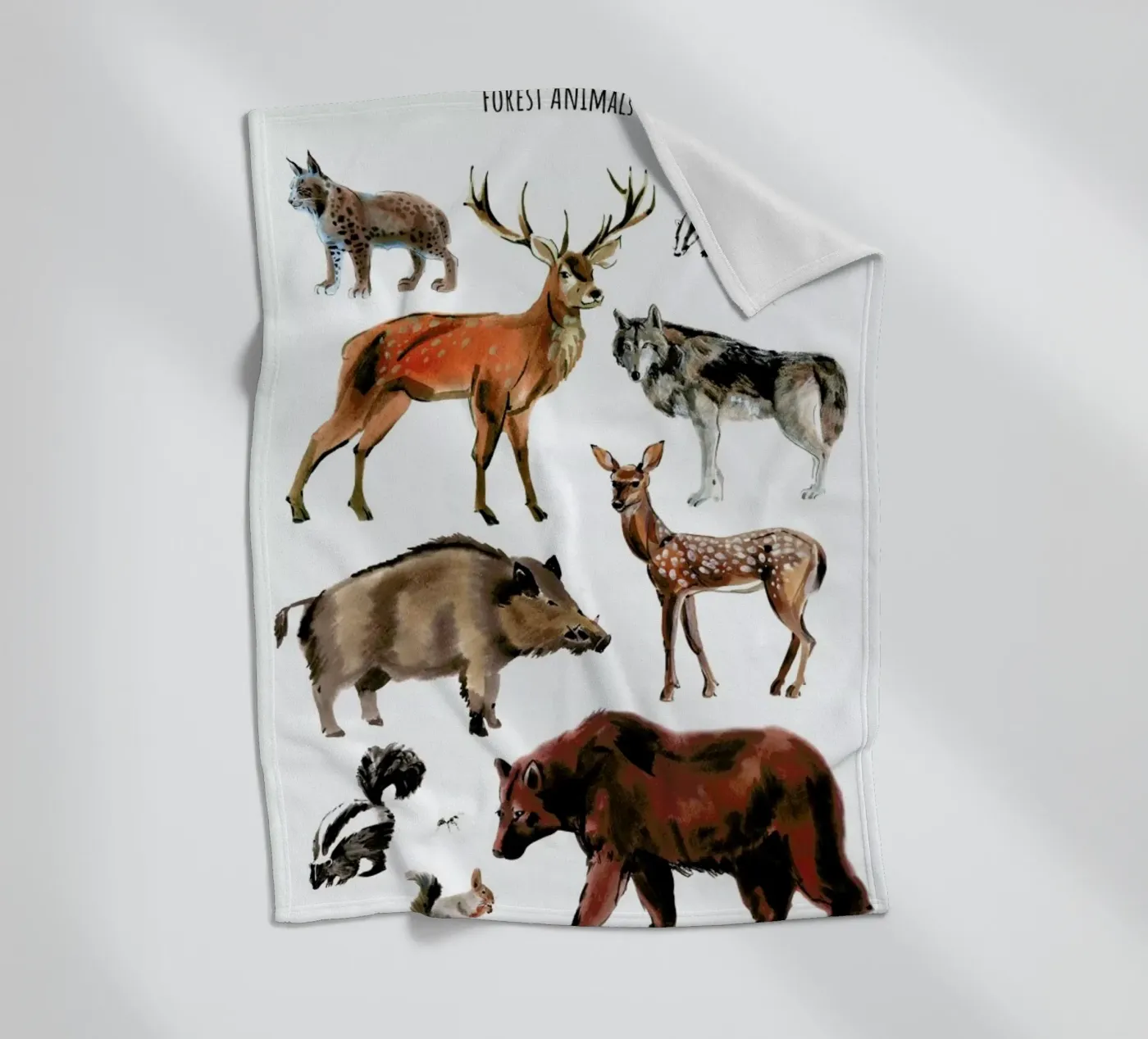 Forest Animals fleecedeken van Little Flourishes