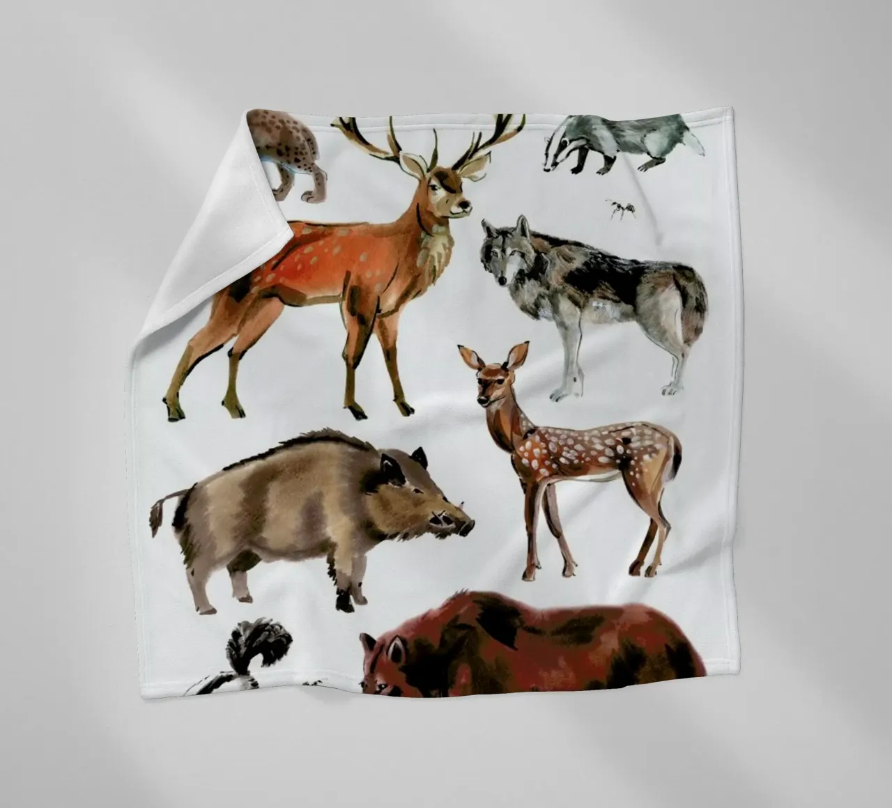 Forest Animals coperta in pile da Little Flourishes
