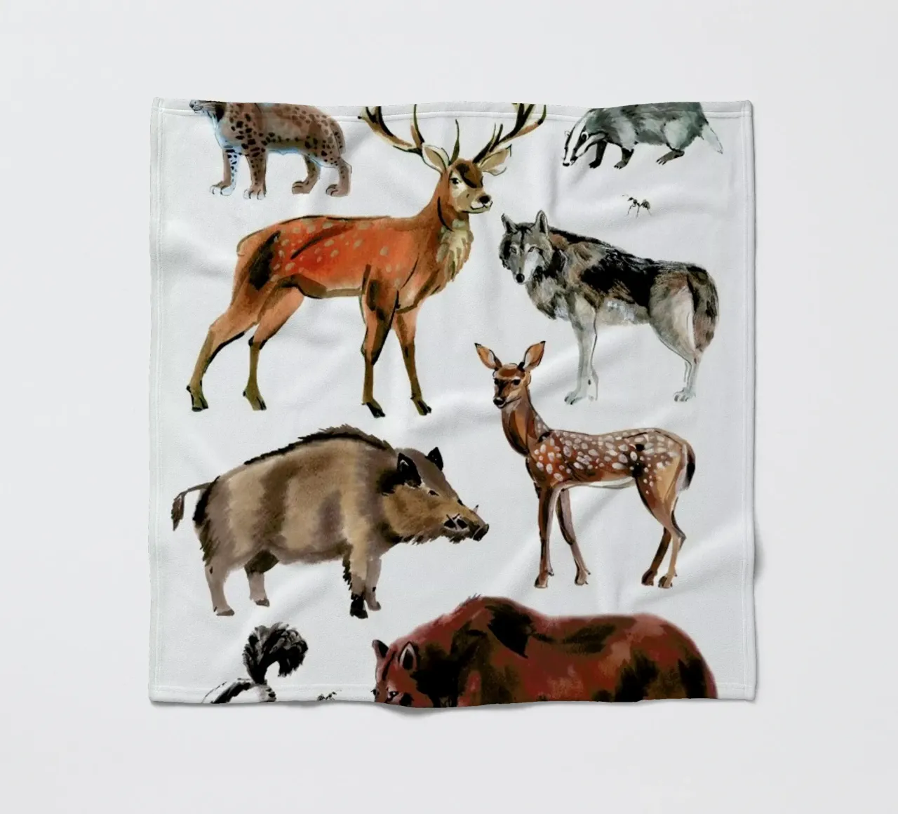 Forest Animals coperta in pile da Little Flourishes