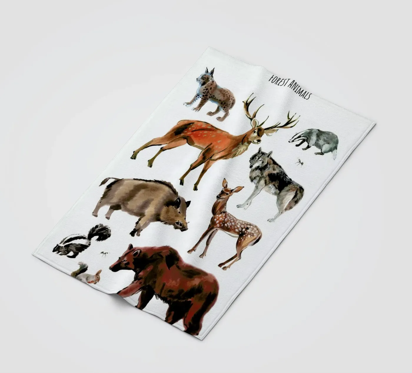 Forest Animals fleecedeken van Little Flourishes