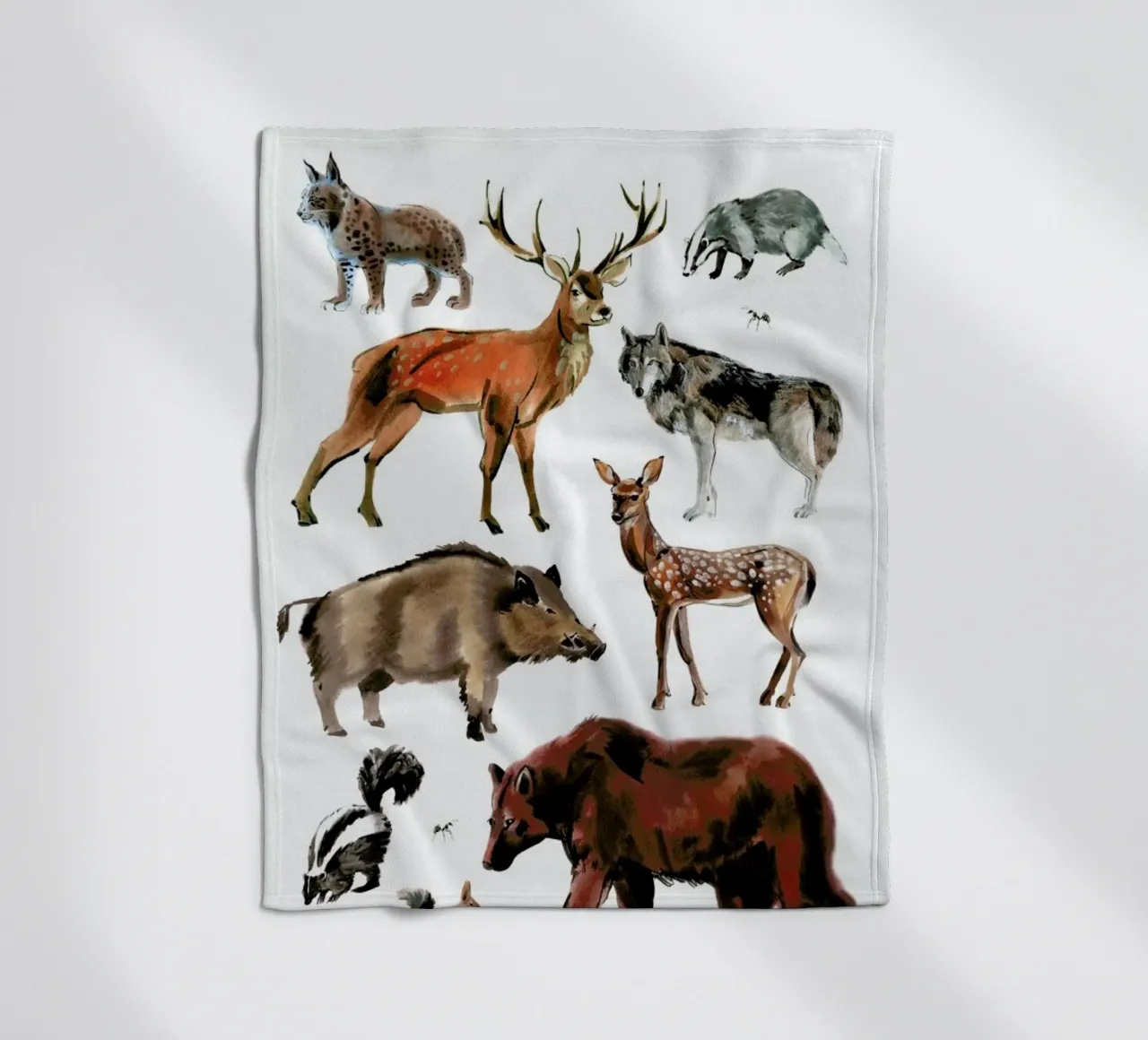 Forest Animals coperta in pile da Little Flourishes