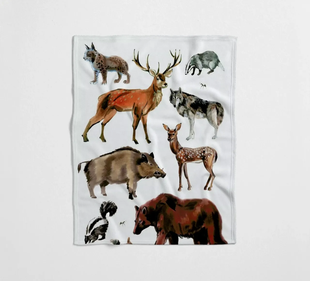 Forest Animals coperta in pile da Little Flourishes