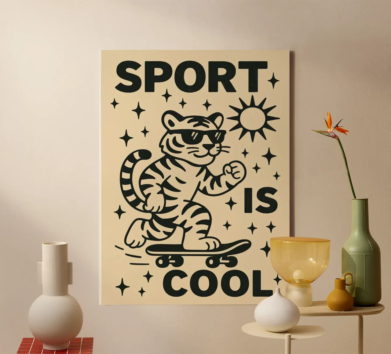 Vintage Vibes No 08 tela con Cornice a cassetta da treechild