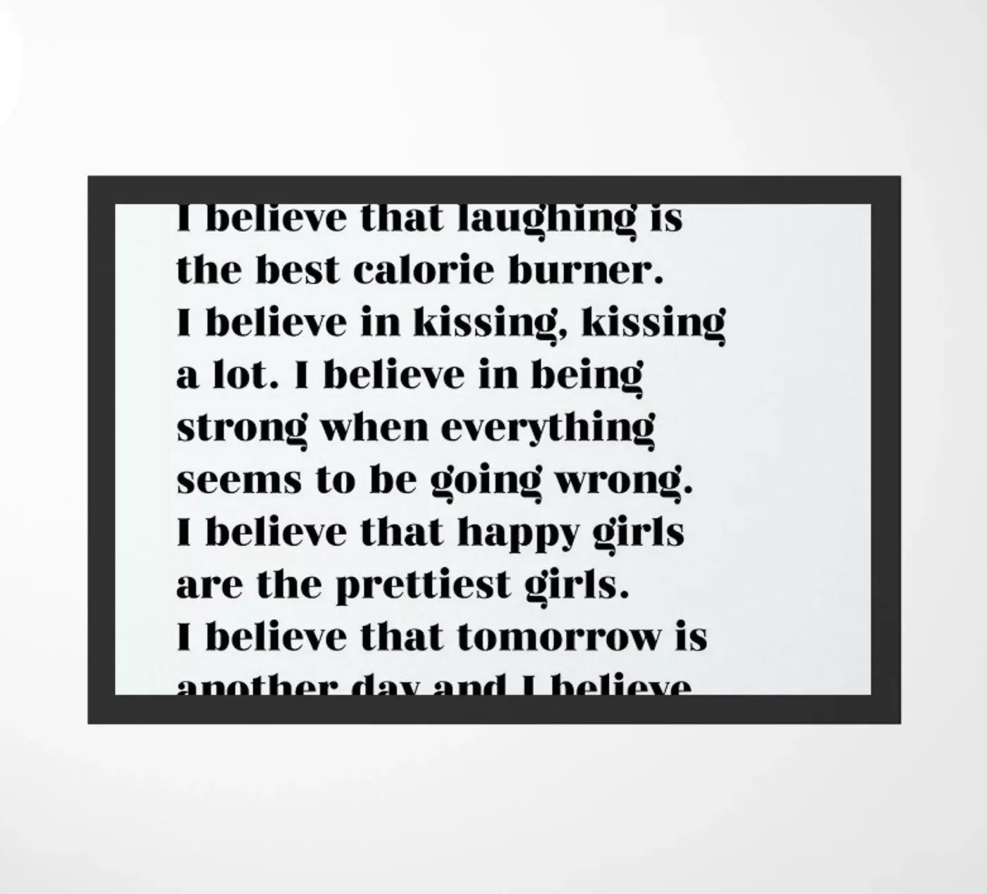 Believe in Miracles zerbino da typed