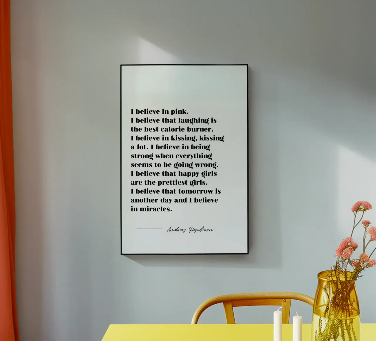 Believe in Miracles plexiglass da typed