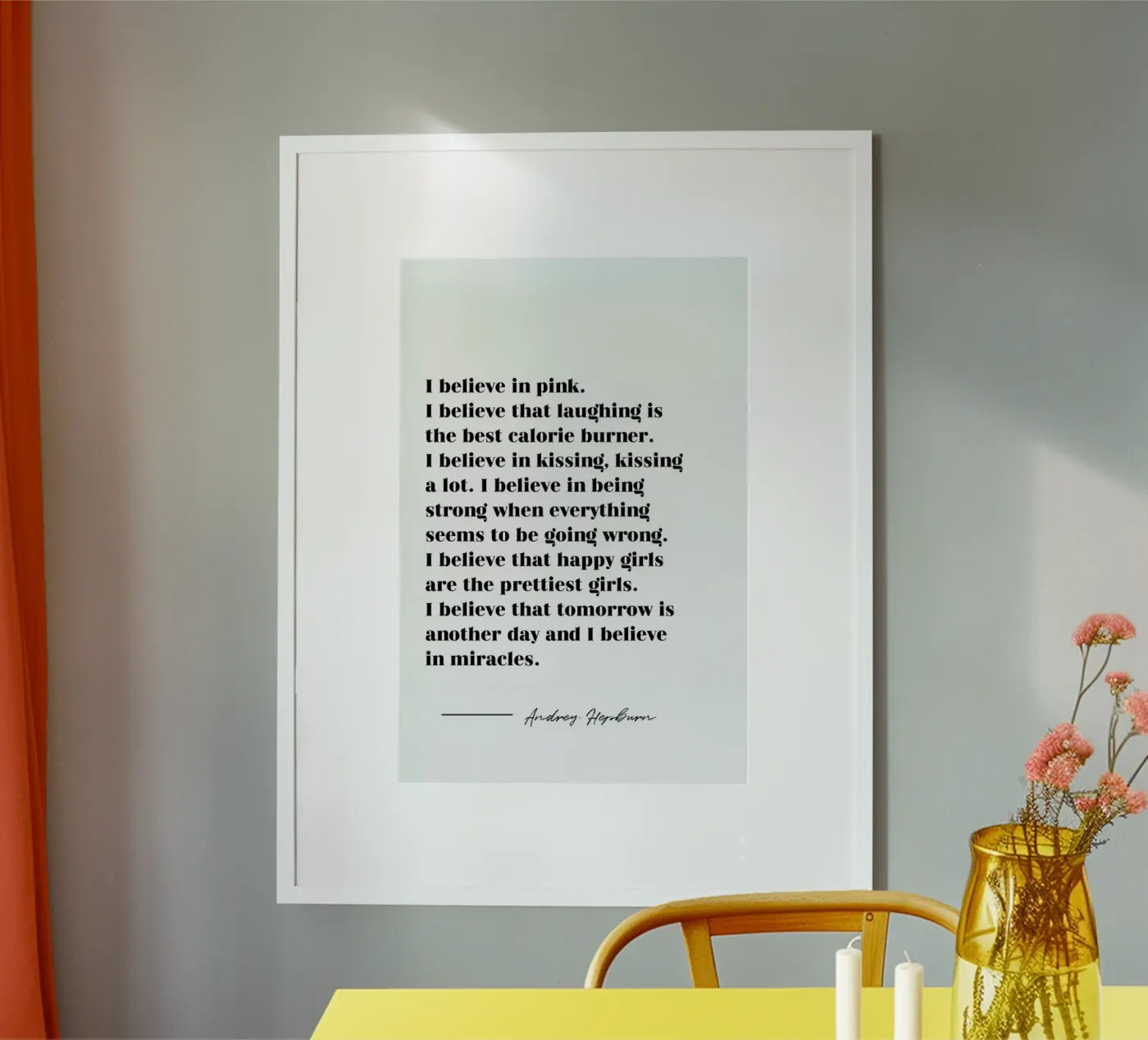 Believe in Miracles poster da typed