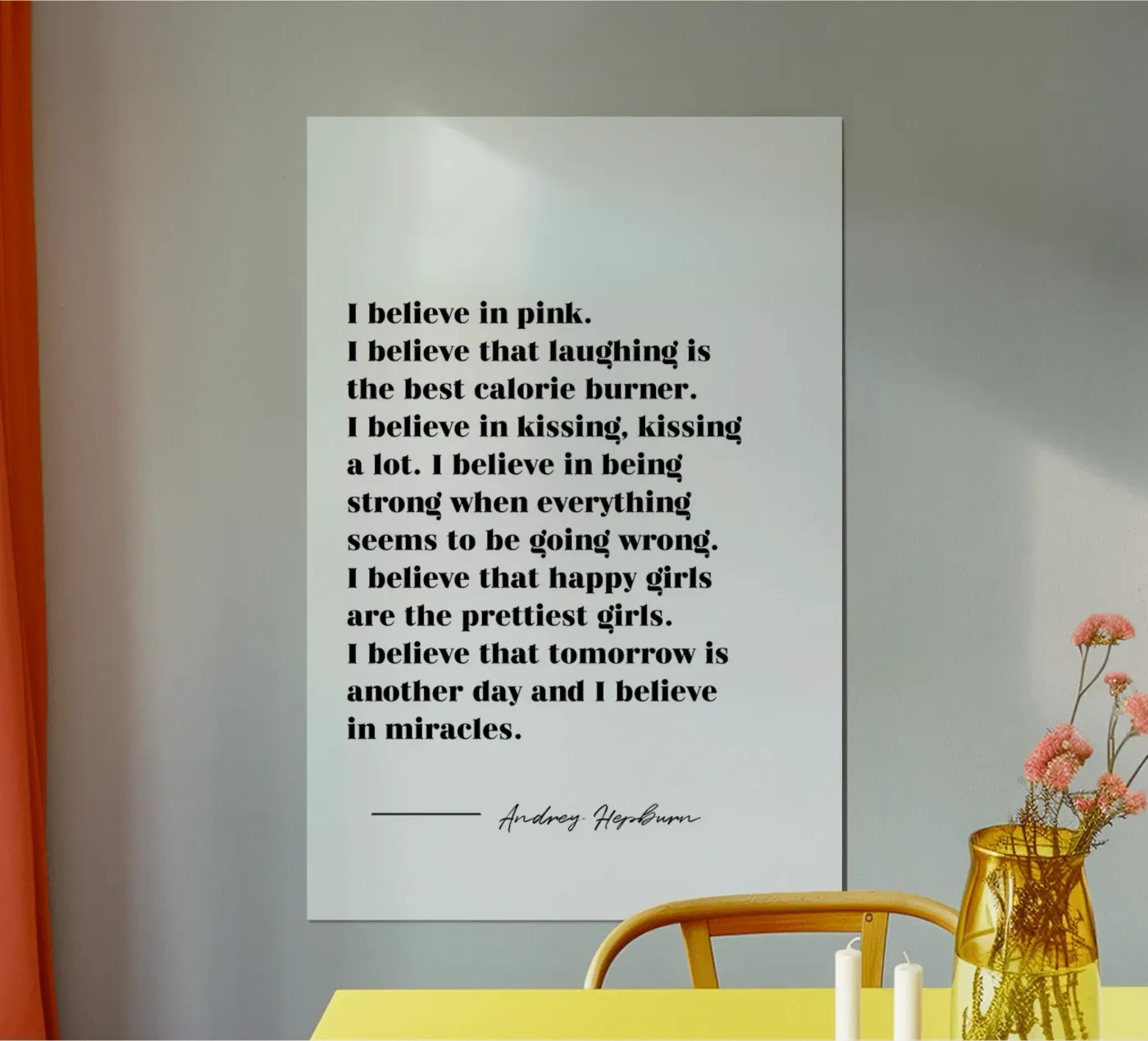 Believe in Miracles poster da typed