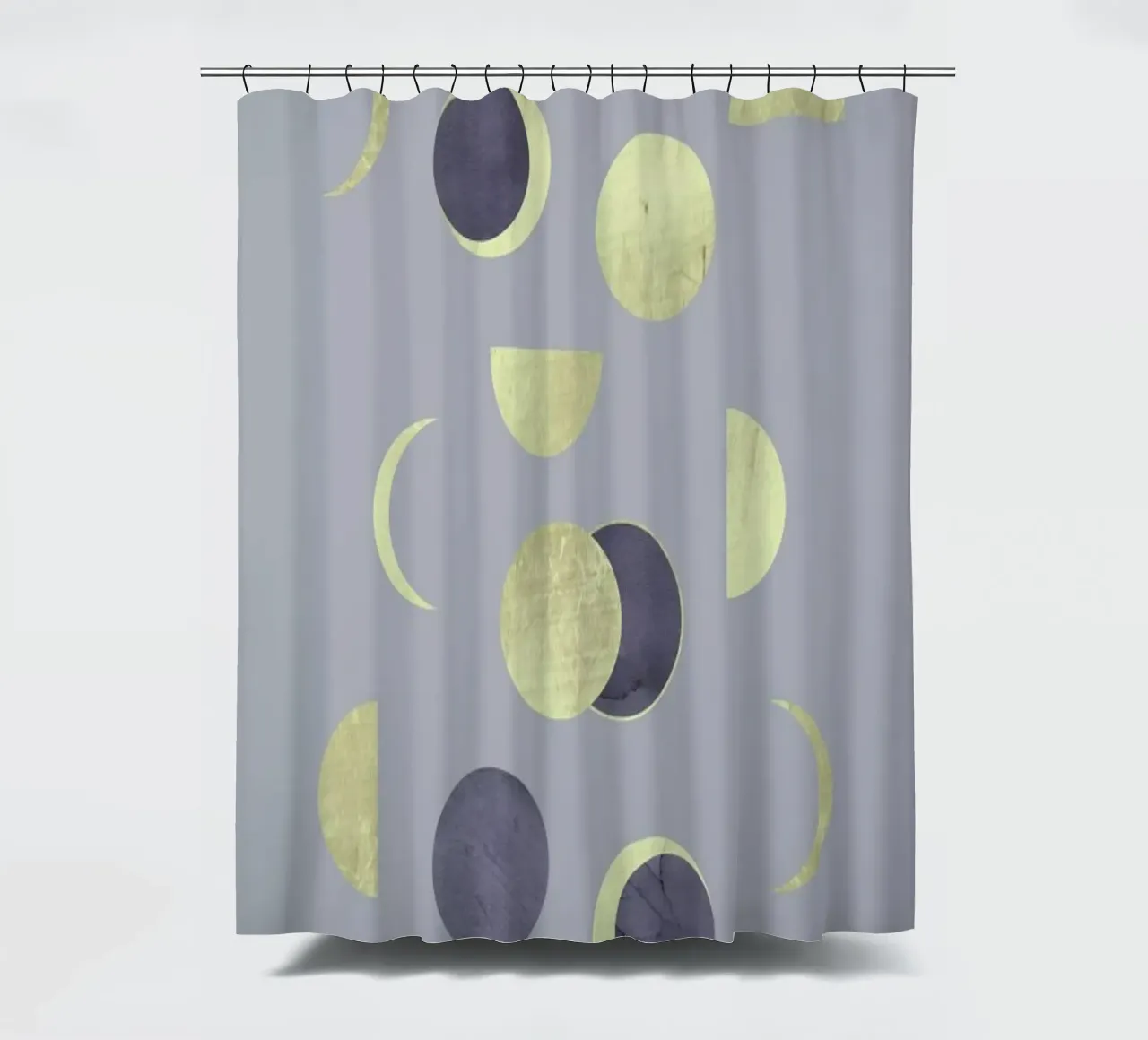 Moons Gold shower curtain by cafelab