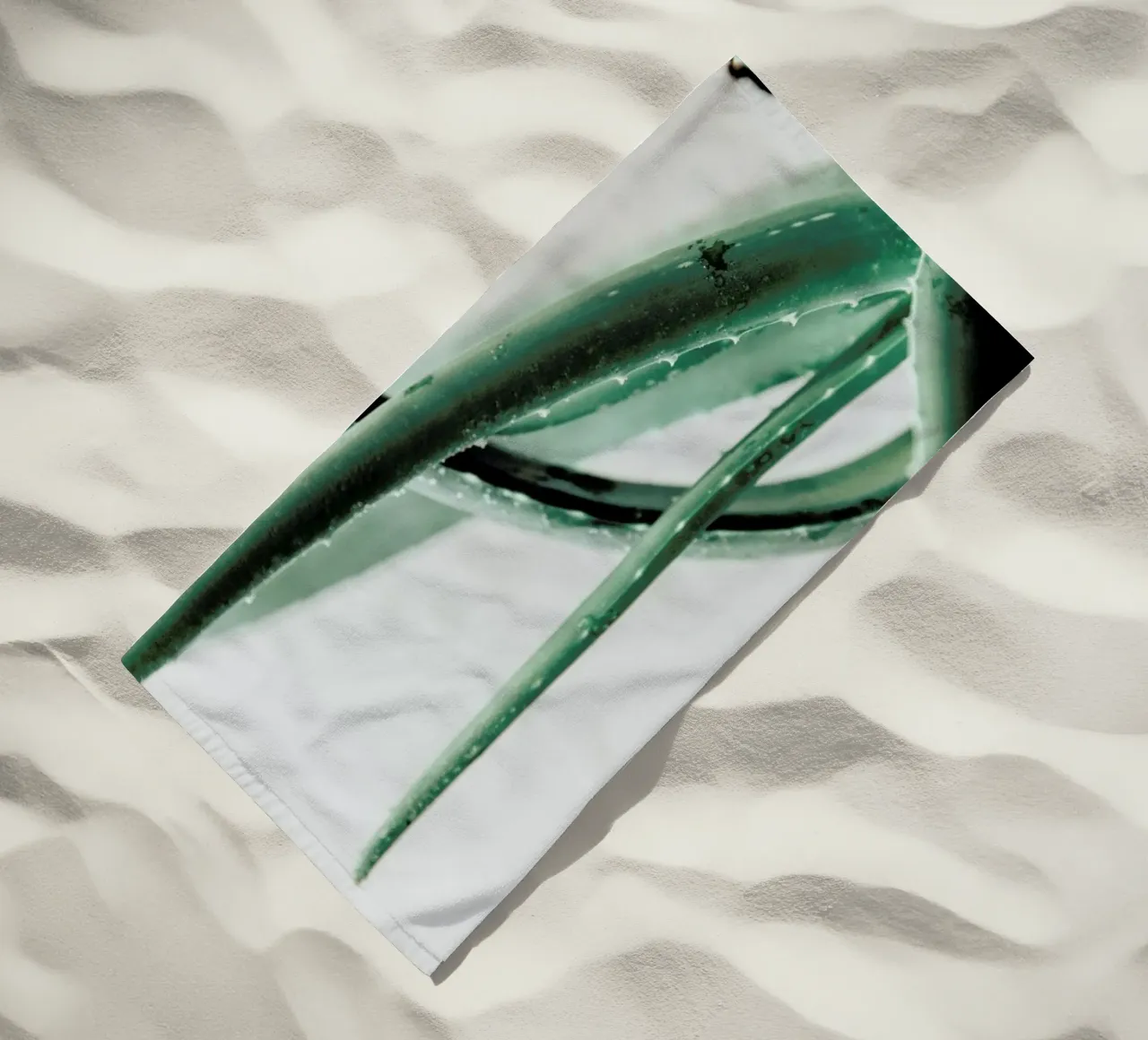 Aloe Vera beach towel by Flora & Fauna