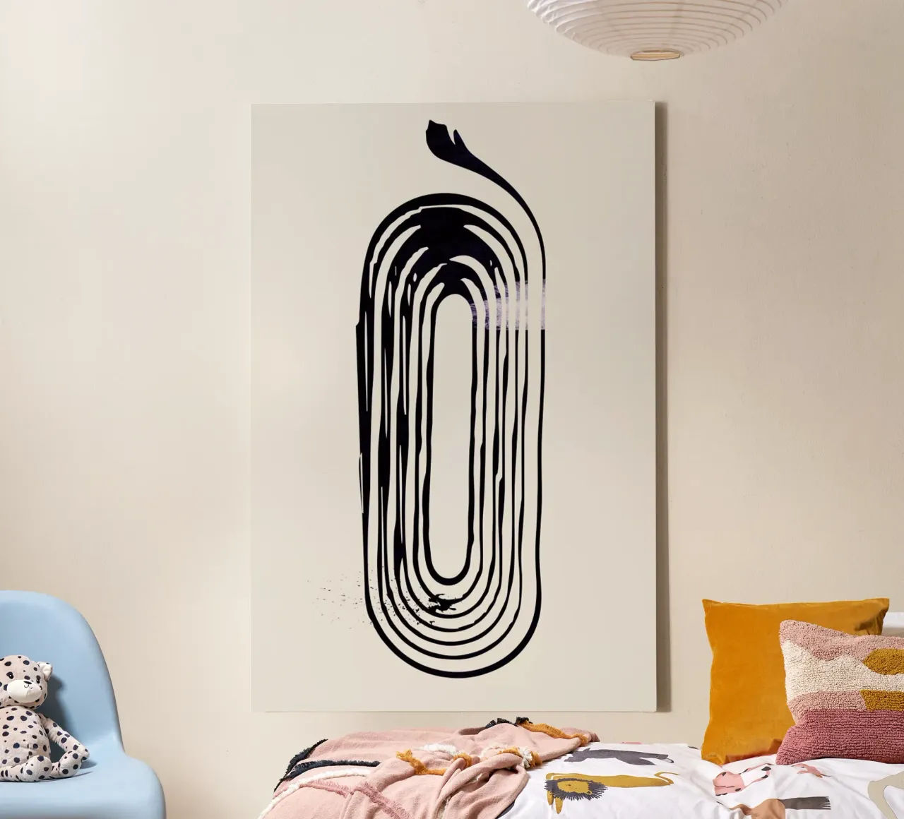 Loop Leinwand von Graphite