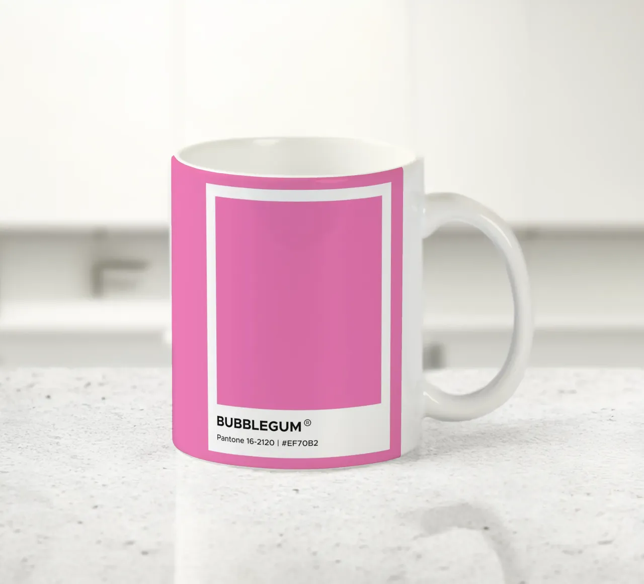 Pantone Bubblegum tazza in ceramica da Paigaam Studio