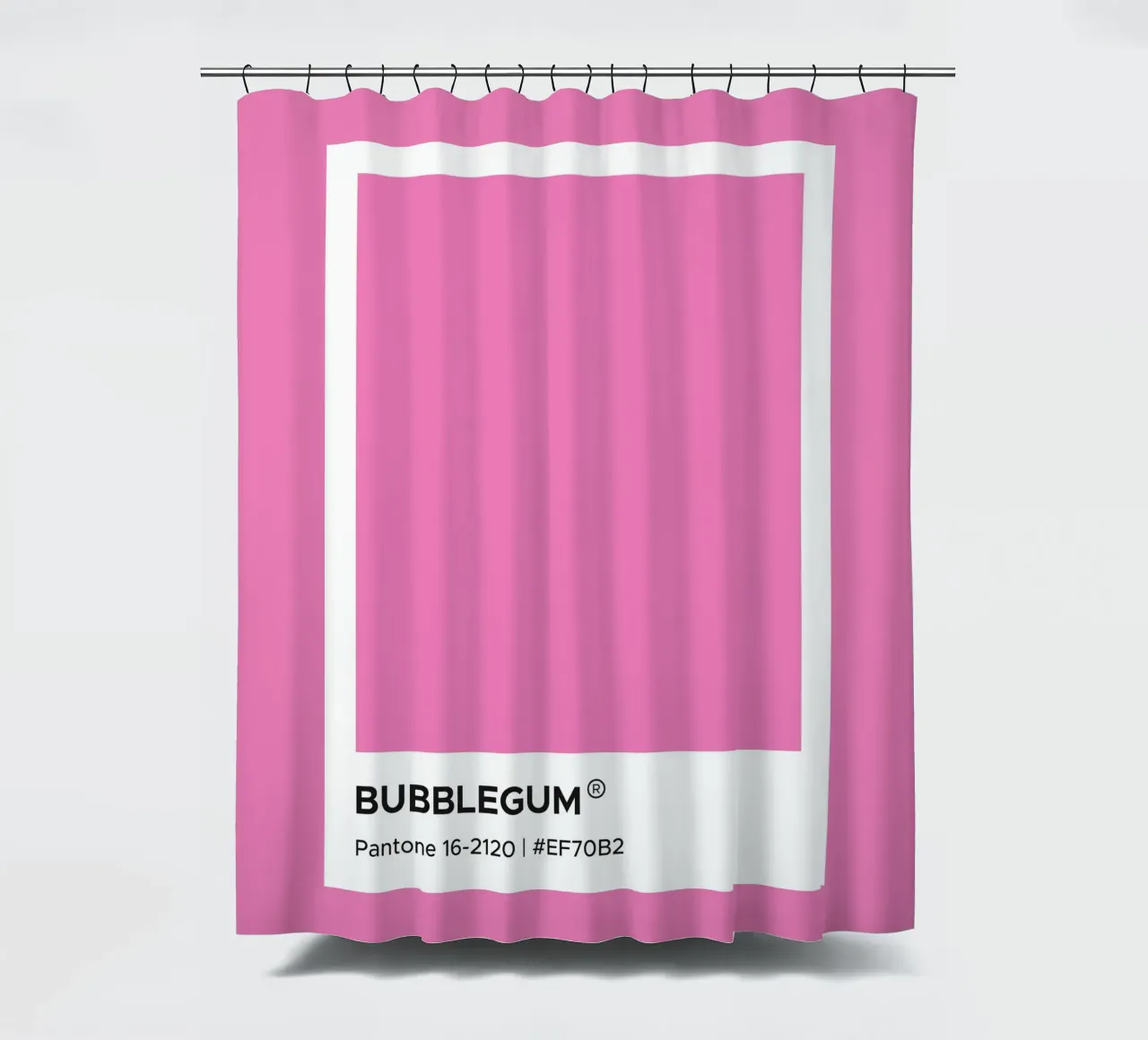 Pantone Chicle cortina de baño de Paigaam Studio