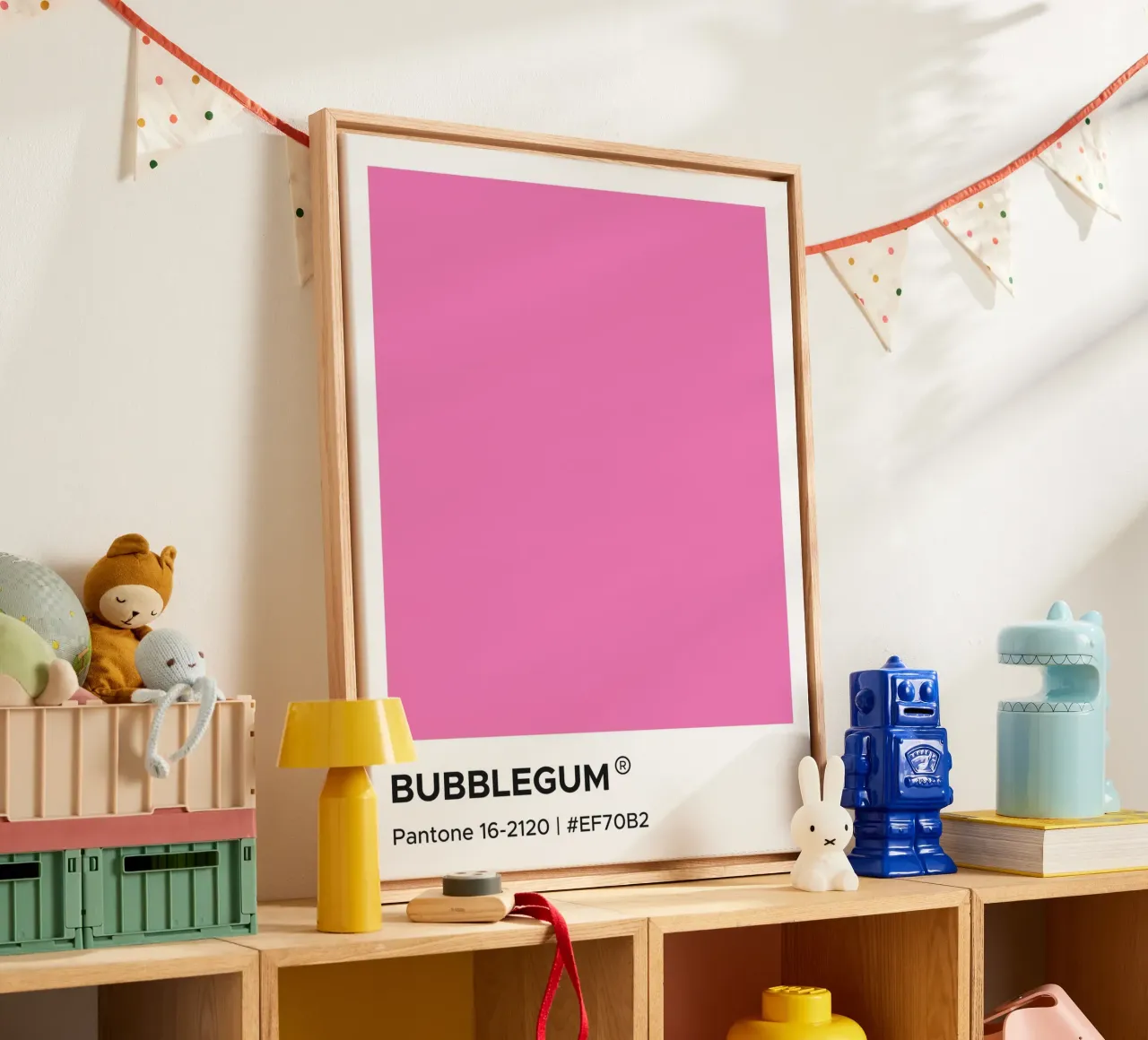 Bubblegum Pantone canvas by Paigaam Studio