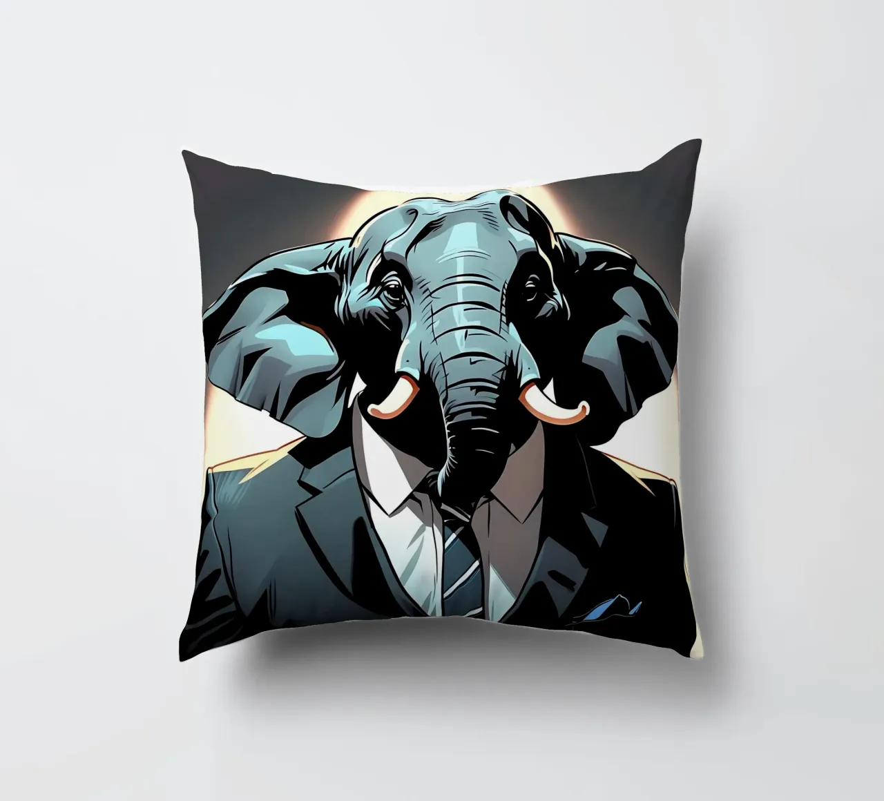 Stile_elefante_C_1 cuscino da Tierisch bunt by LK