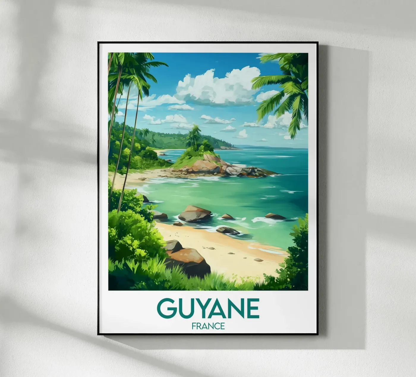 Affiche Guyane France plexiglas de Frame the World