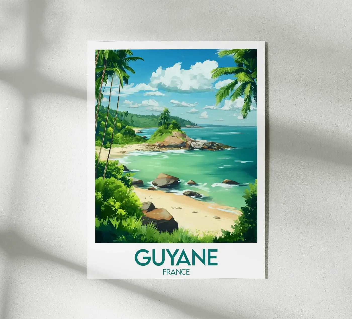 Affiche Guyane France plexiglas de Frame the World