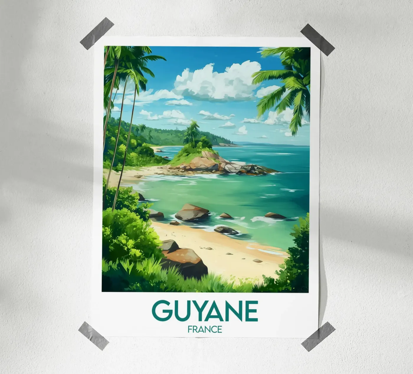 Affiche Guyane France poster de Frame the World