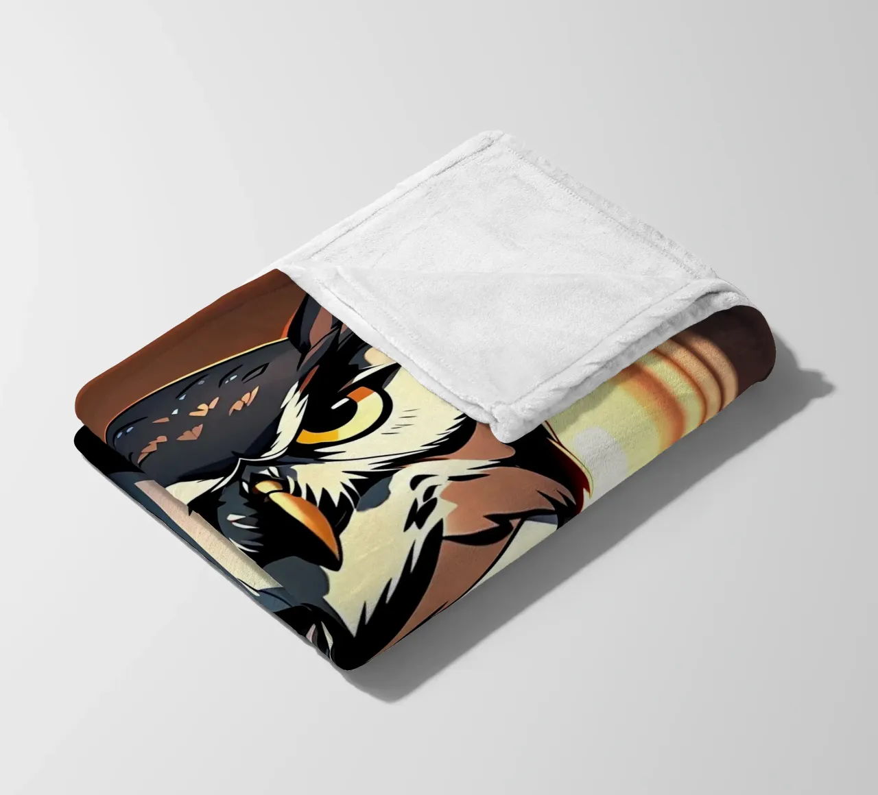 Gufo_stile_C_1 coperta in pile da Tierisch bunt by LK