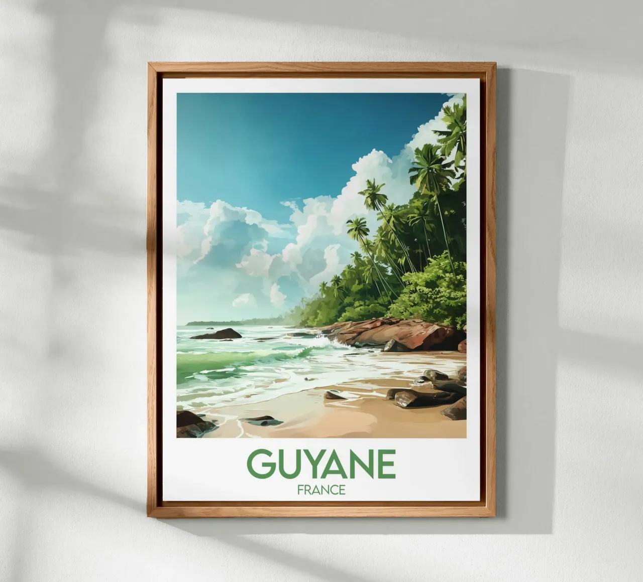 Affiche Guyane alluminio dibond da Frame the World