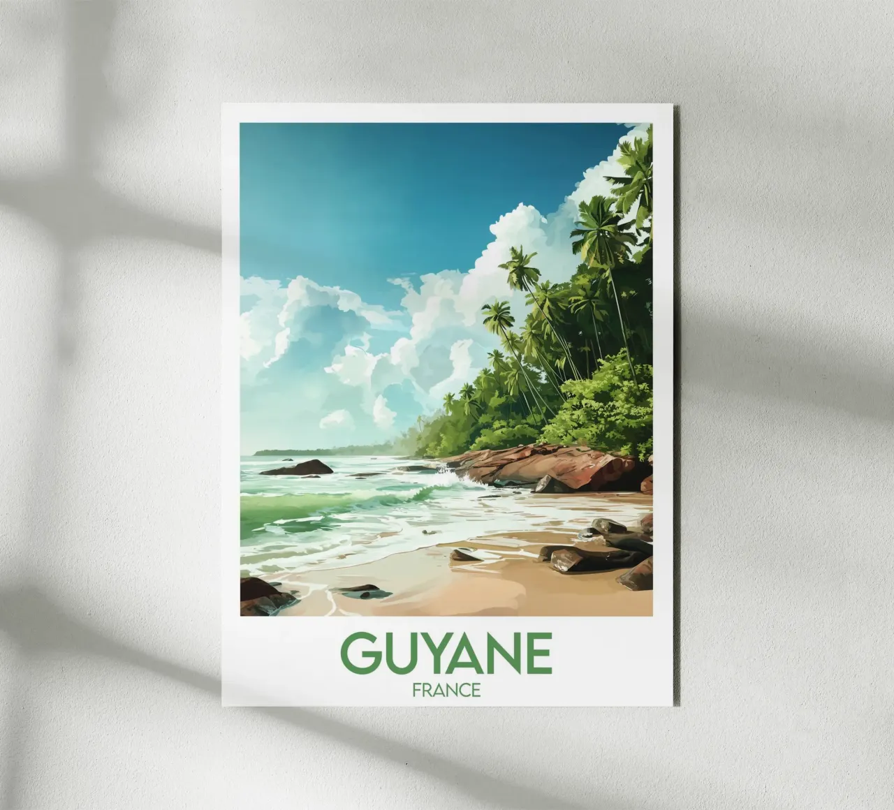 Affiche Guyane alluminio dibond da Frame the World