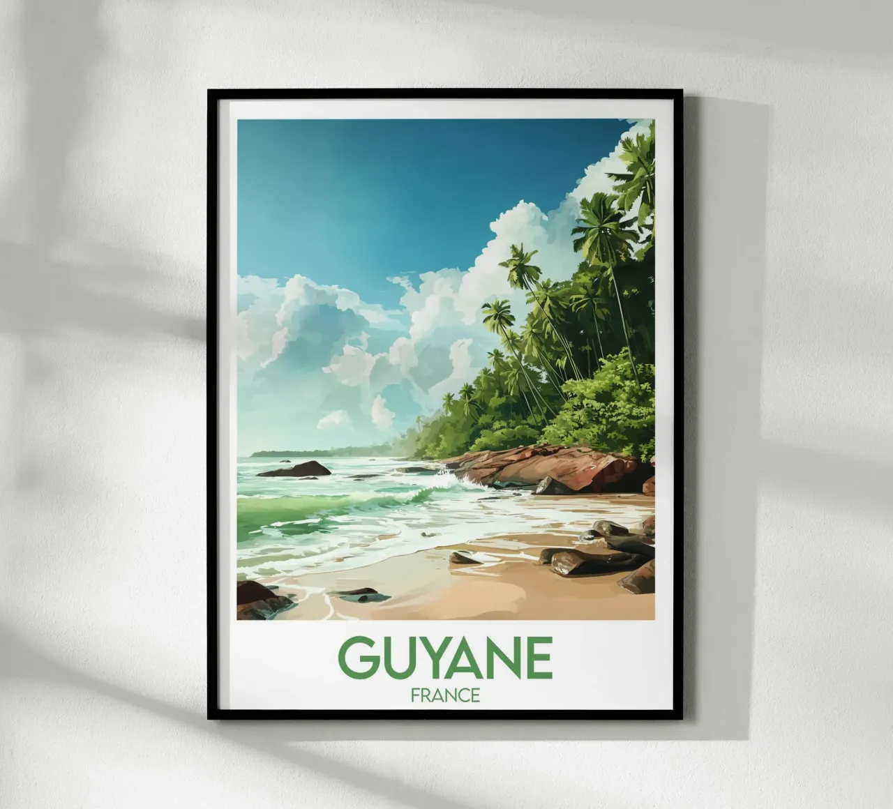 Affiche Guyane carta hahnemühle da Frame the World