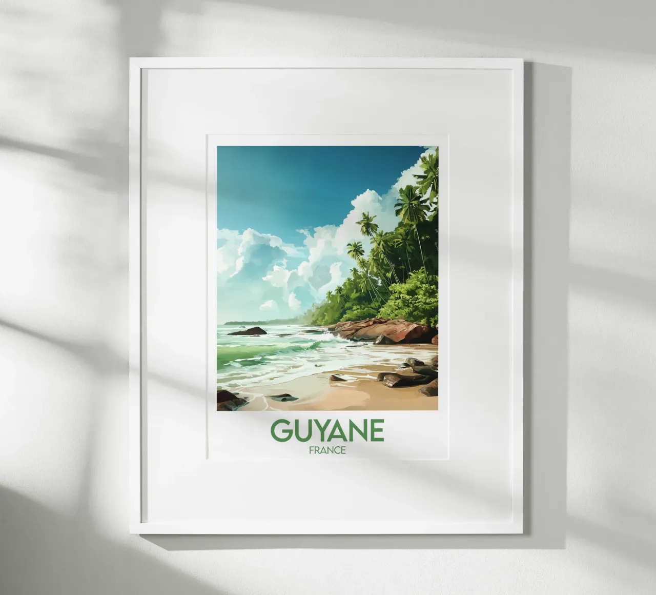 Affiche Guyane carta hahnemühle da Frame the World