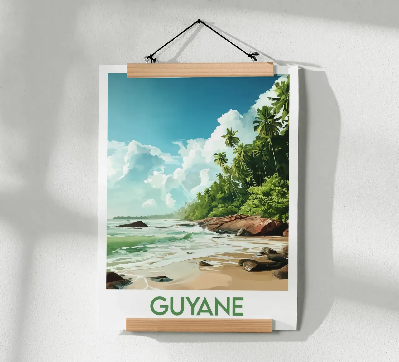 Affiche Guyane carta hahnemühle da Frame the World