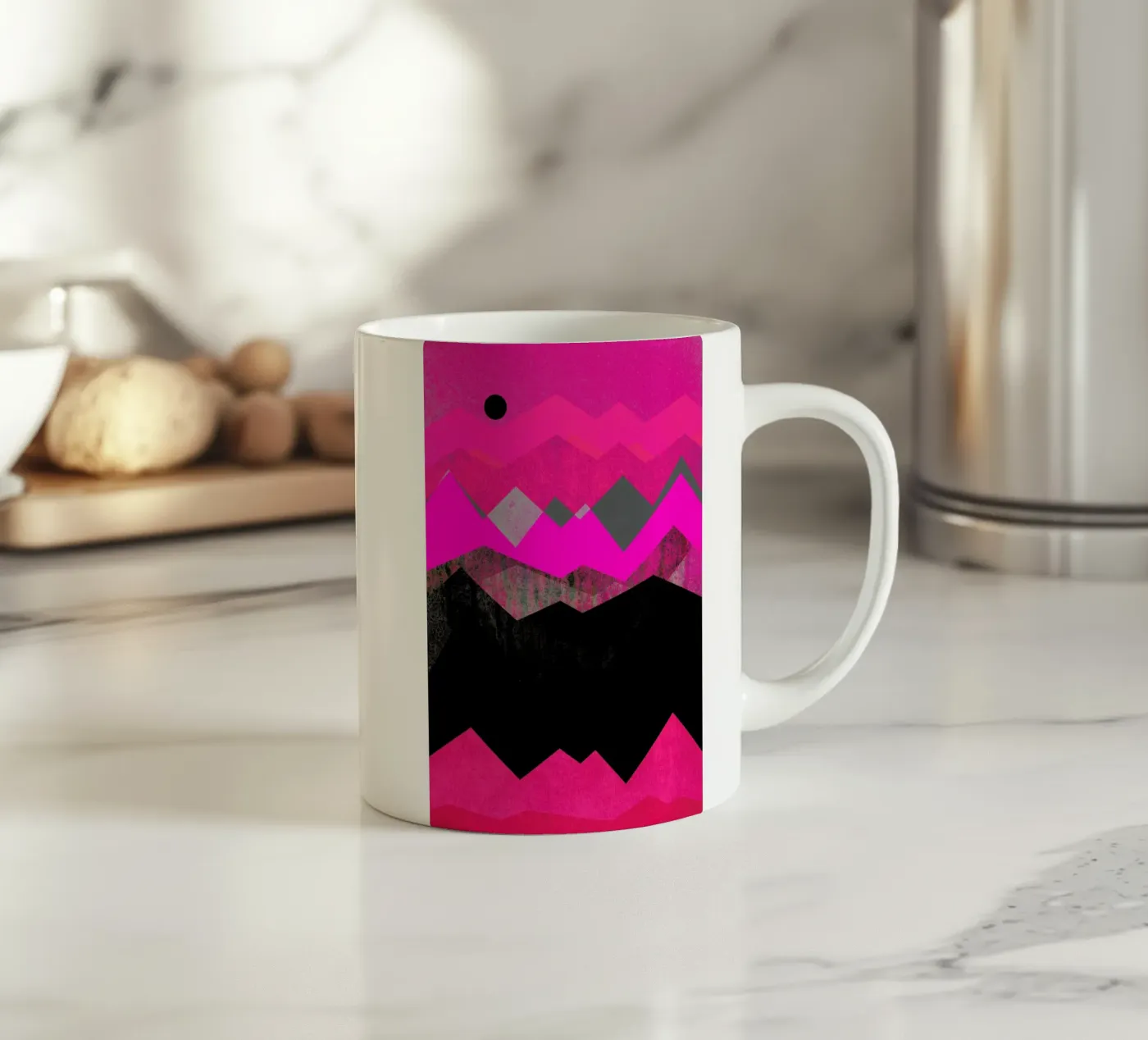 Black Sun ceramic mug by Elisabeth Fredriksson