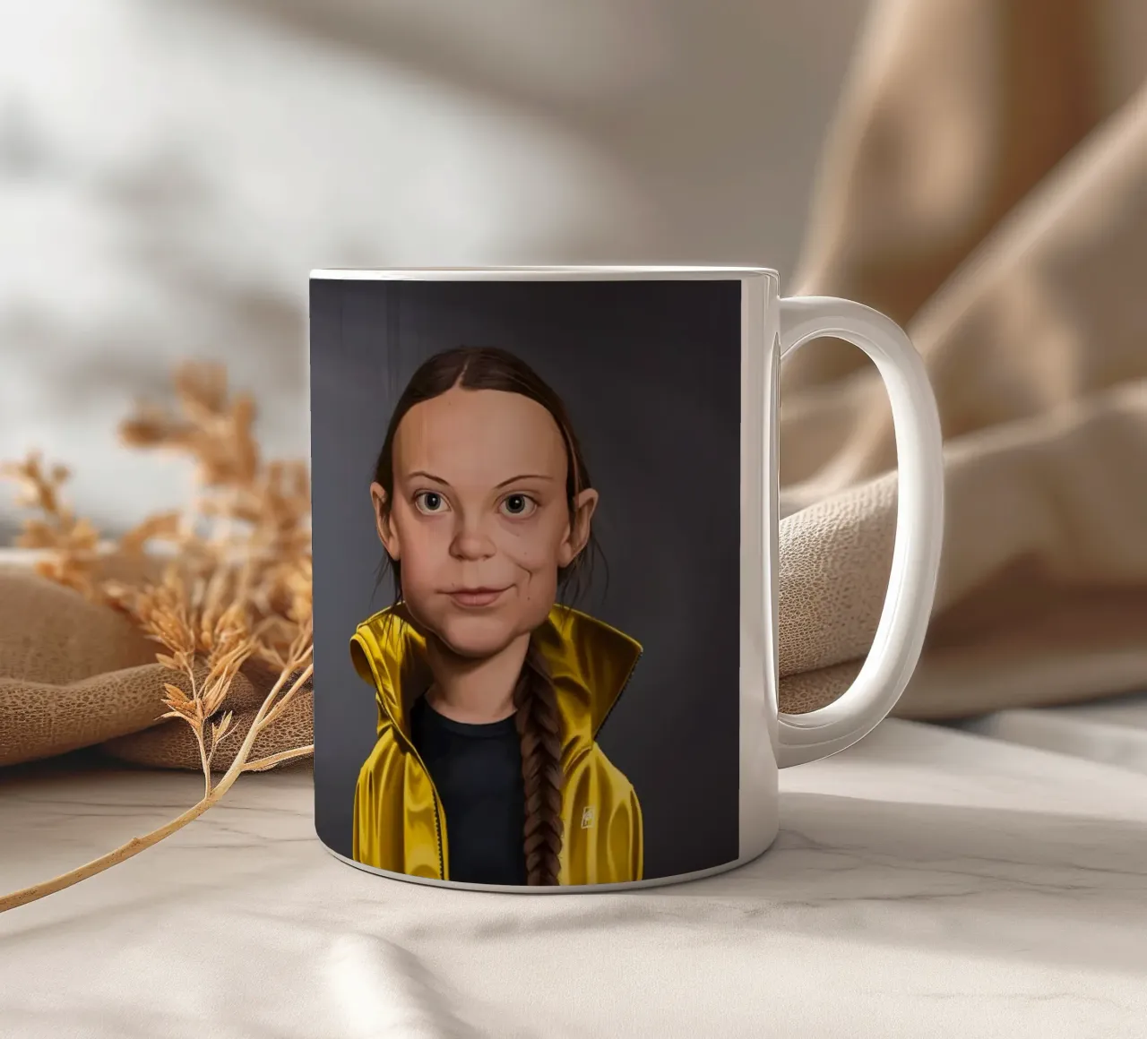 Greta Thunberg tazza in ceramica da Rob Art | Illustration