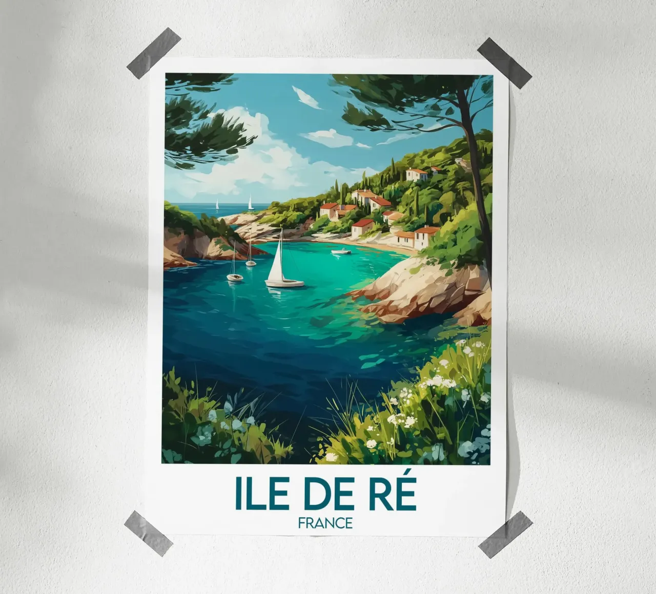Poster Île de Ré Frankreich Poster von Frame the World