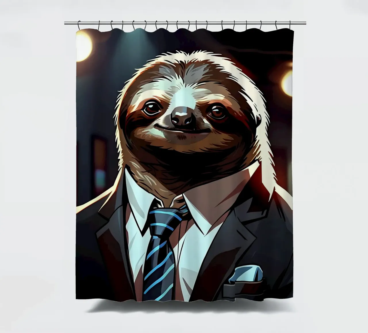 Bradipo_Stile_C_1 tenda da doccia da Tierisch bunt by LK