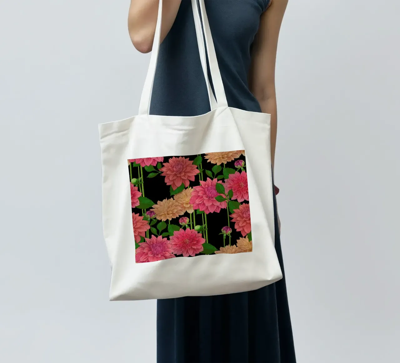 Idyllic Dahlia borsa in juta da Laura Graves