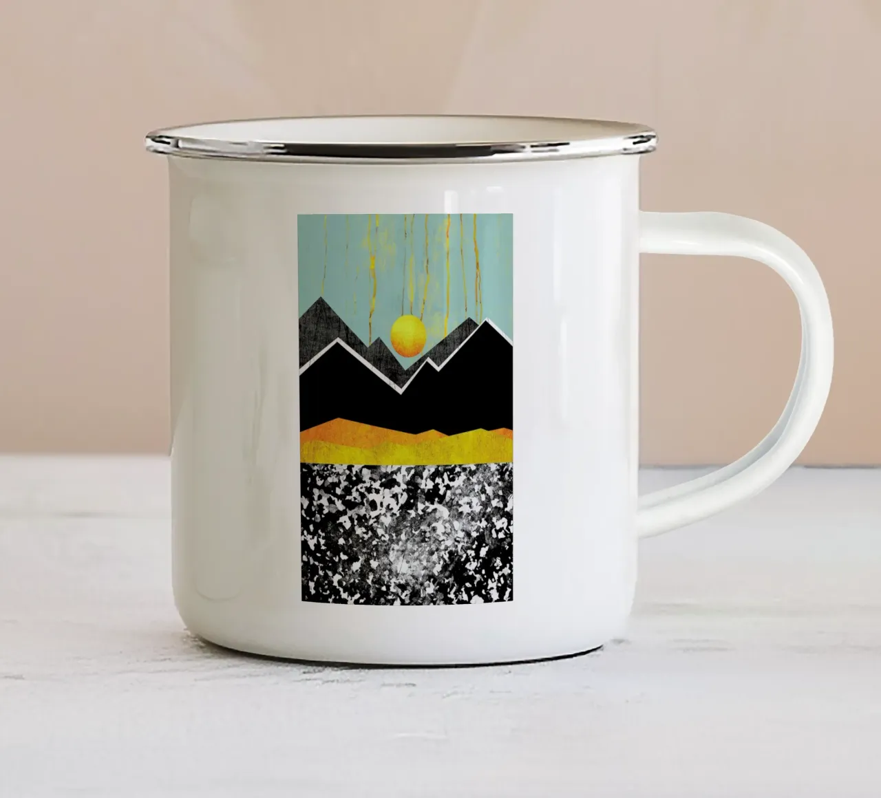 Golden Land tazza in smalto da Elisabeth Fredriksson